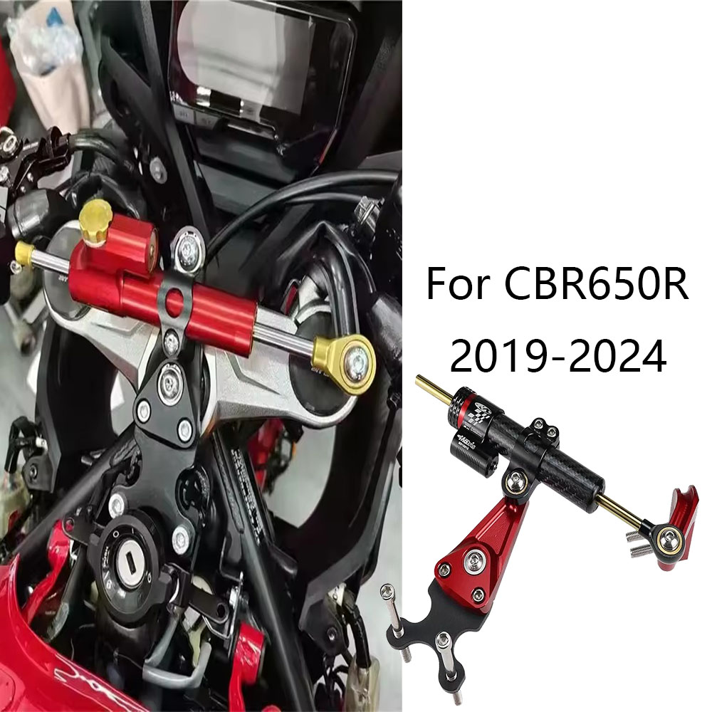 Steering Damper Stabilizer Kit Cnc - (2019-2024) ชุดอุปกรณ์กันสะบัดมอเตอร์ไซค์ สำหรับ CBR650R CBR 650R