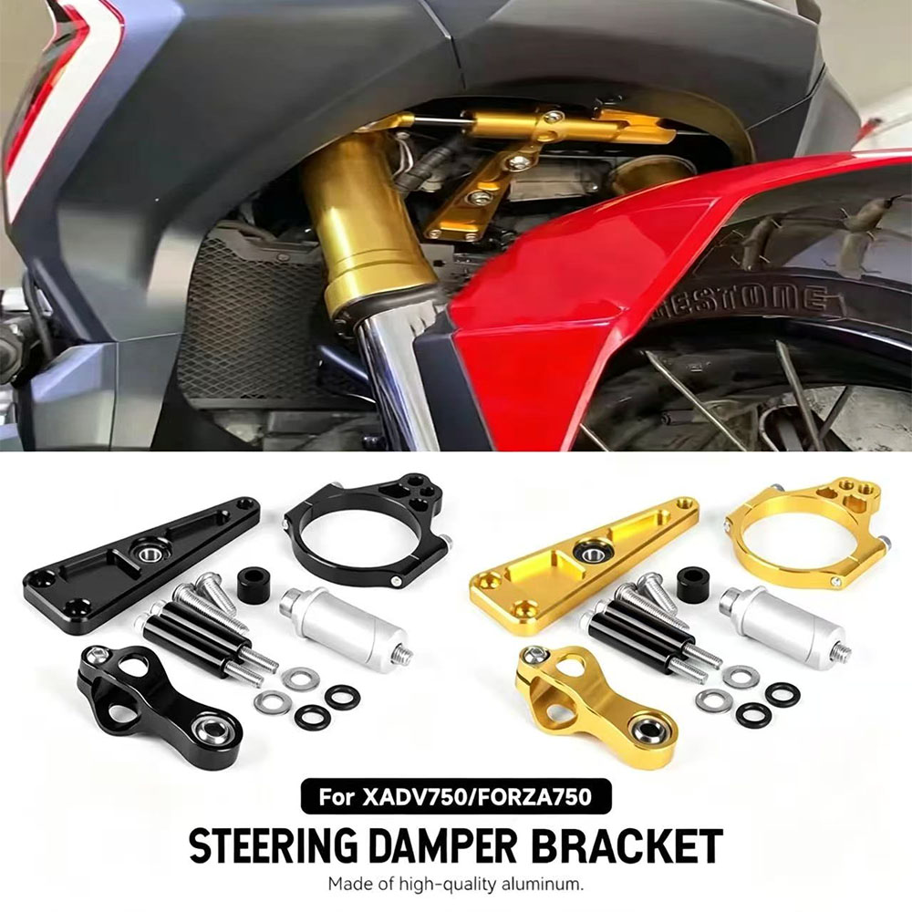 Steering Damper Stabilizer Kit Cnc - ชุดติดตั้งกันสะบัดปรับระดับได้ CNC สำหรับรถจักรยานยนต์ Honda XADV 750