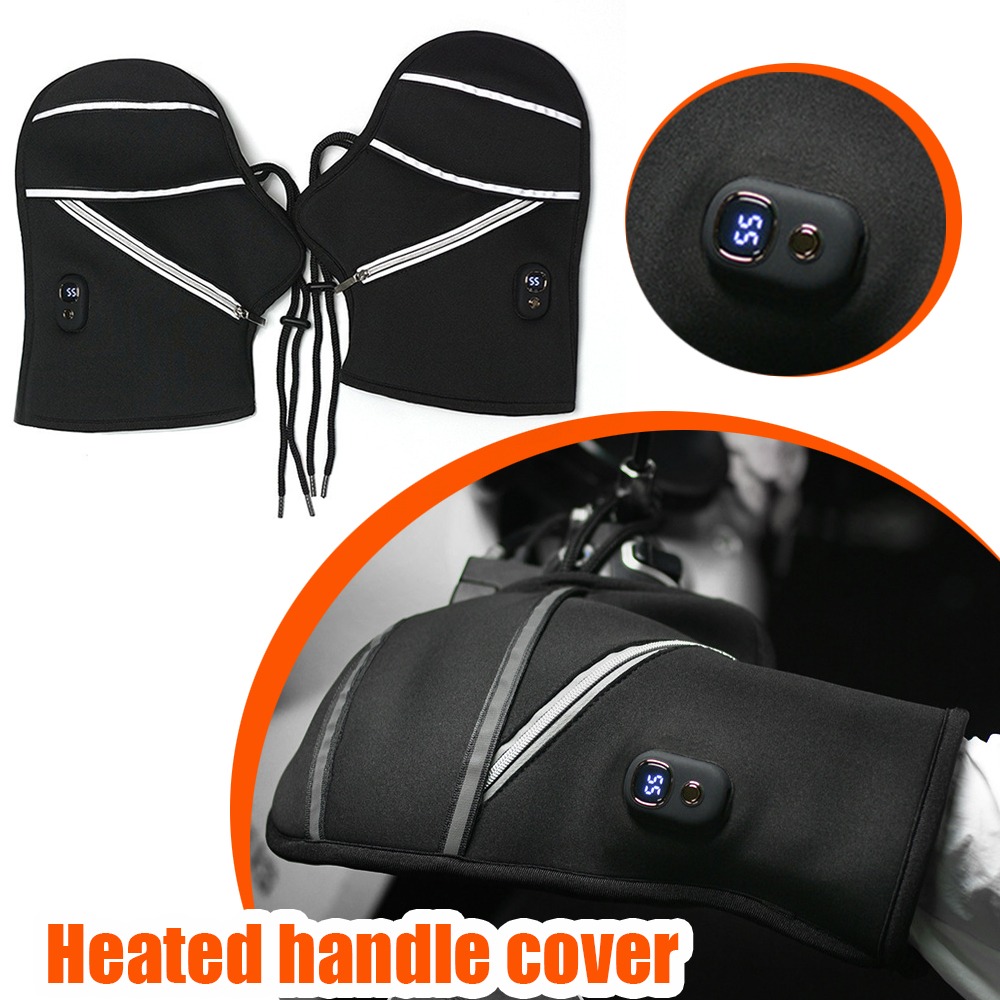 Electric Scooter Rain Cover - ปลอกแฮนด์มอเตอร์ไซค์แบบอุ่นสำหรับฤดูหนาว ถุงมืออิเล็กทรอนิกส์กันน้ำสำหรับยานพาหนะไฟฟ้า สกู๊ตเตอร์ ป้องกันการขับขี่