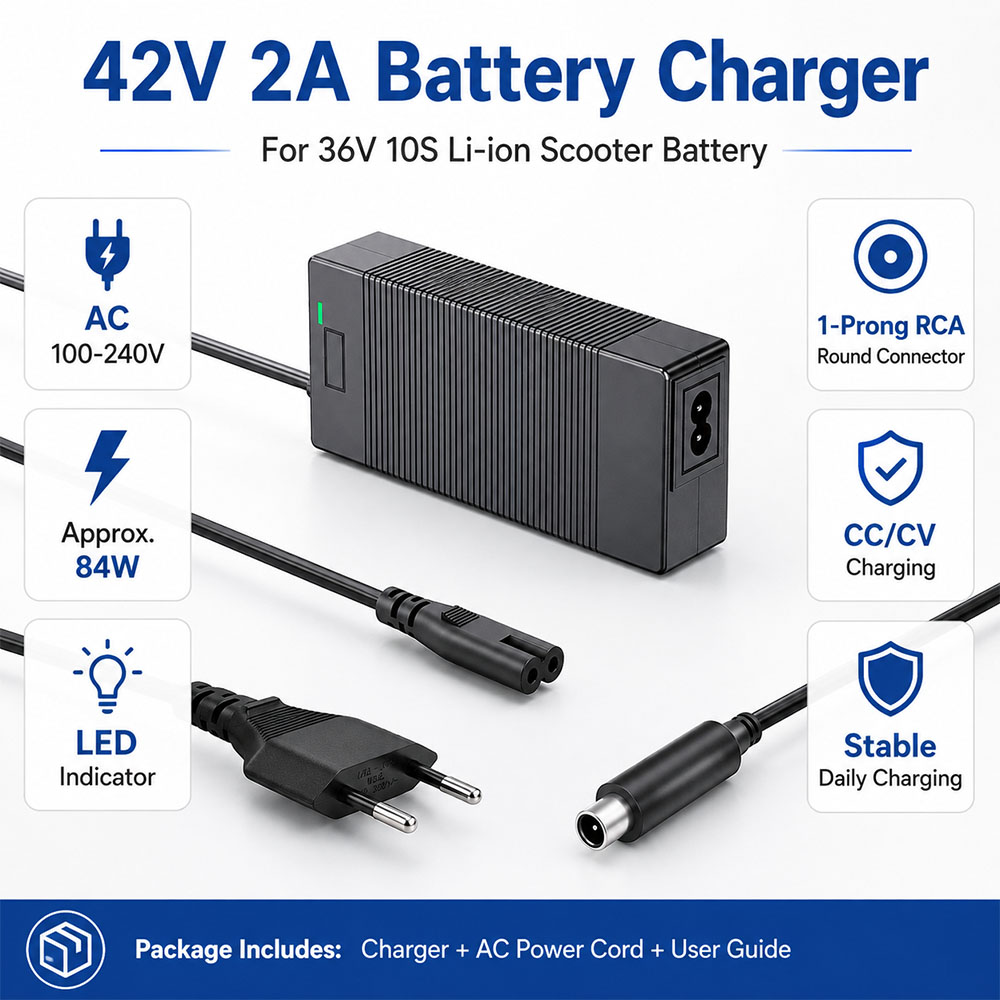 อะแดปเตอร์พลังงาน2A 42โวลต์สำห - Electric Scooter Charger บทวิจารณ์และราคา